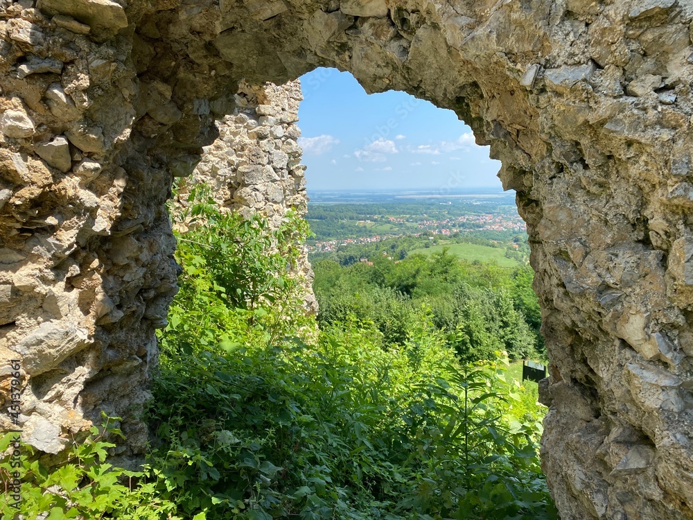 Castle fortress Ruzica grad or Utvrda Ruzica grad ili Tvrdjava Ružica grad, Duzluk - Orahovica, Croatia (Slavonija, Hrvatska)