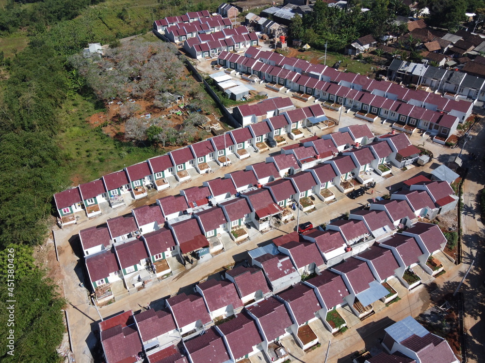 Φωτογραφία the splendor of the aerial view of the subsidized housing area that gets Indones