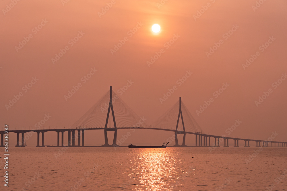 Obraz premium 인천대교 일몰