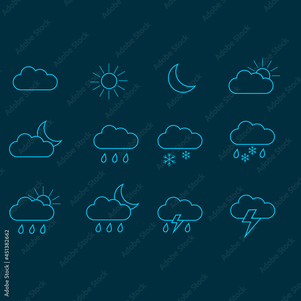 icon weather neon-blue icon weather neon-blue