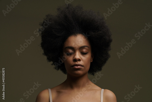 Close up of an african young woman