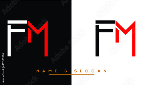 FM,  MF,  F,  M   Abstract Letters Logo Monogram