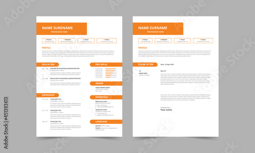 vector resume design template