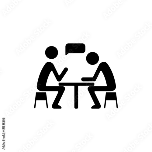 Attitudinal barriers black glyph icon. Avoiding communication. Motivation lacking. Introvert personality. Racial, gender intolerance. Silhouette symbol on white space. Vector isolated illustration