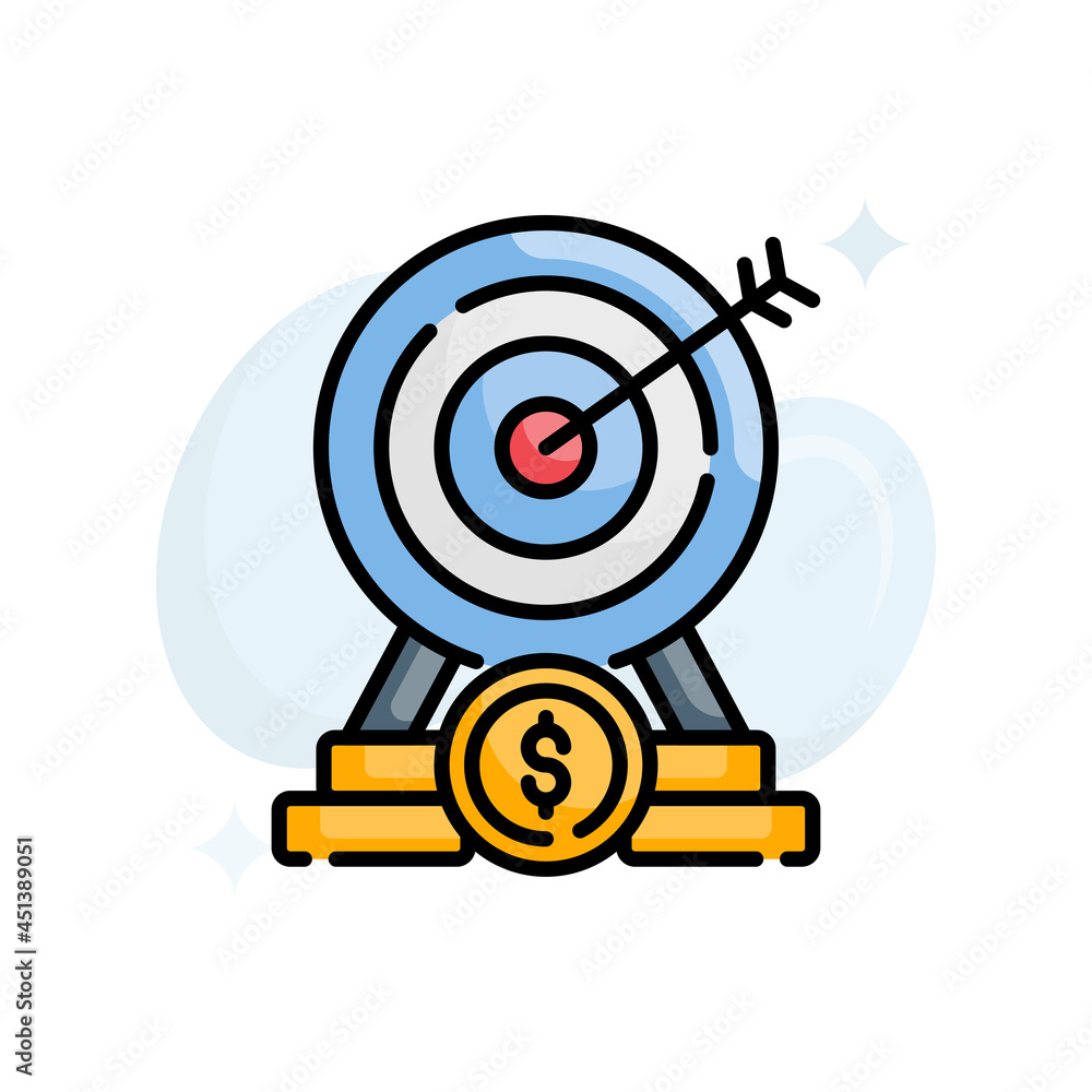 financial goal vector filled outline icon style illustration. EPS 10 File financial goal vector filled outline icon style illustration. EPS 10 File