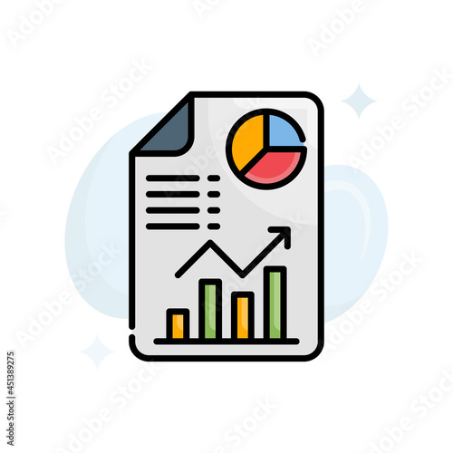 statistical evaluation vector filled outline icon style illustration. EPS 10 File