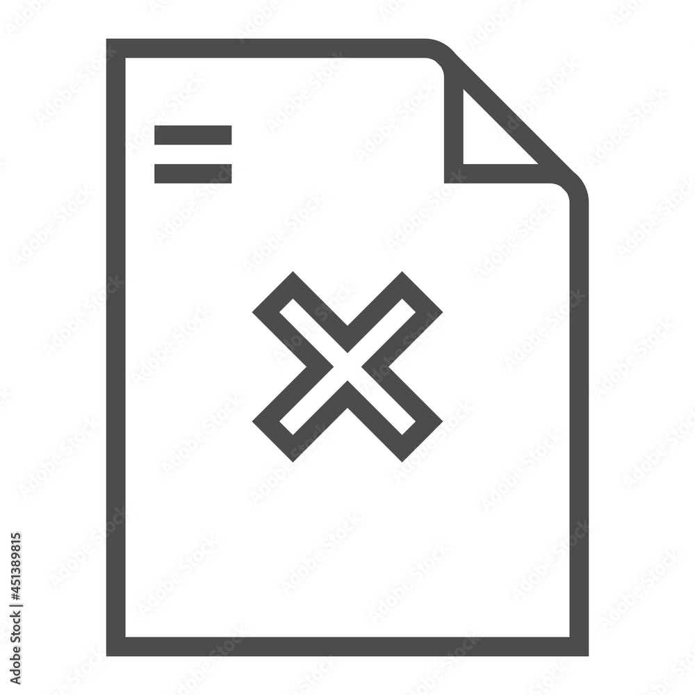 Obraz premium Decline, square line vector icon.