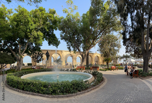 The fountain in the Upper Barrakka Gardens which was created in 1661 for the Knights of St. John.