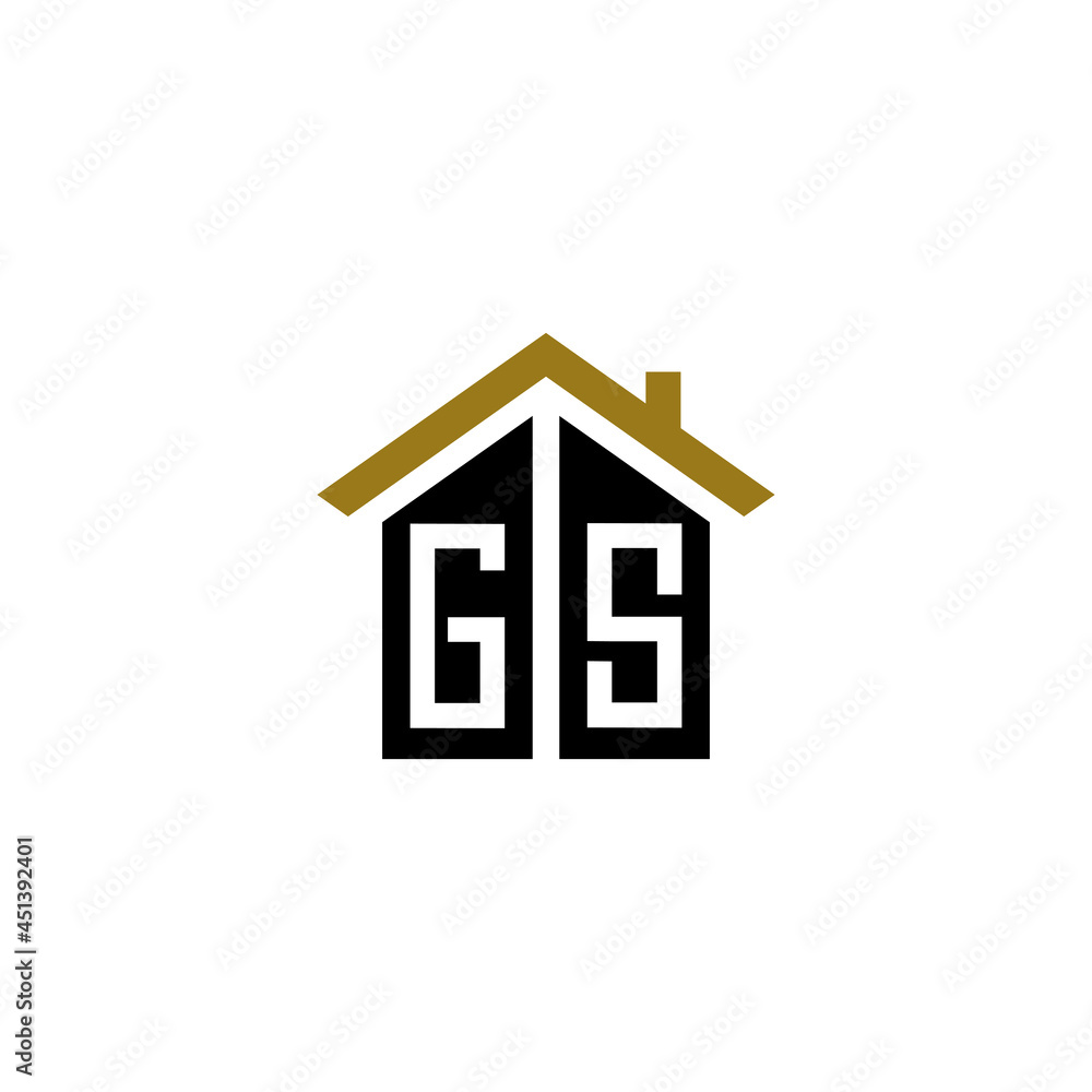 gs initial home logo design vector icon gs initial home logo design vector icon