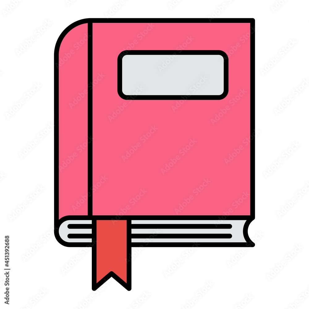 Vector Book Marked Filled Outline Icon Design Vector Book Marked Filled Outline Icon Design