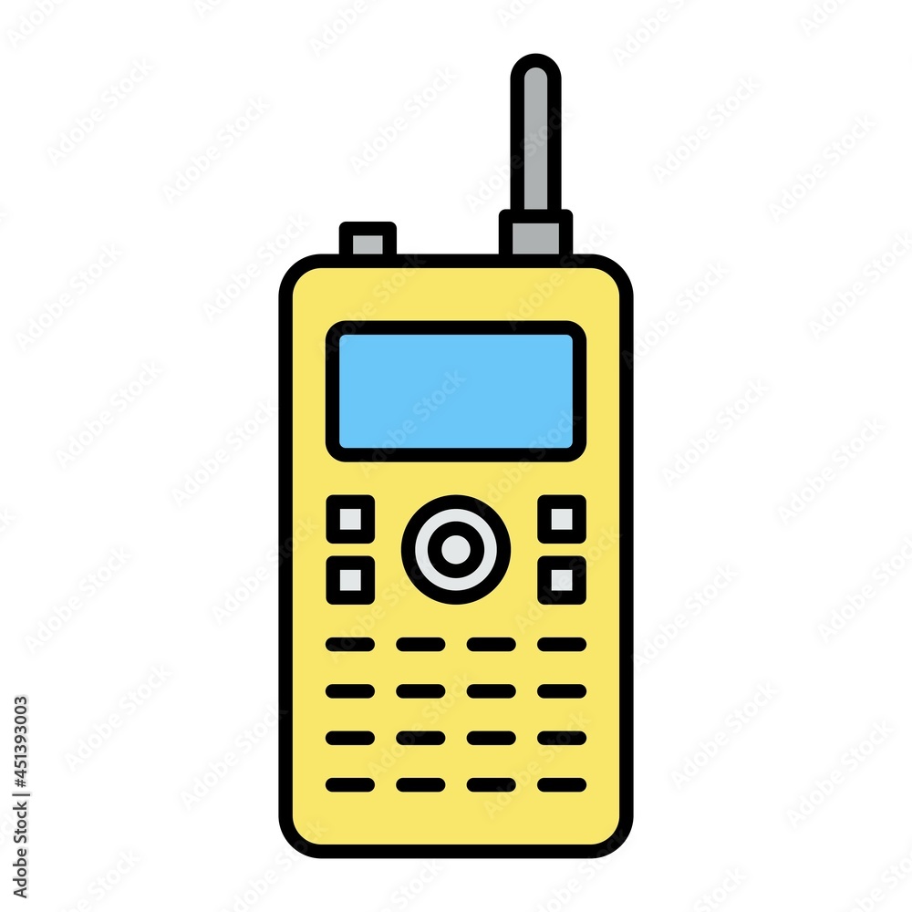 Vector Walkie Talkie Filled Outline Icon Design Vector Walkie Talkie Filled Outline Icon Design