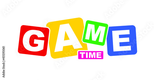 Game time with font design.	