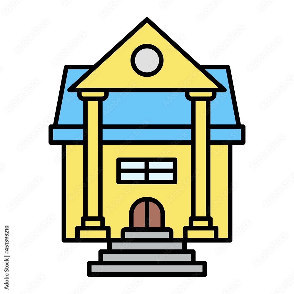 Vector Mansion Filled Outline Icon Design Vector Mansion Filled Outline Icon Design