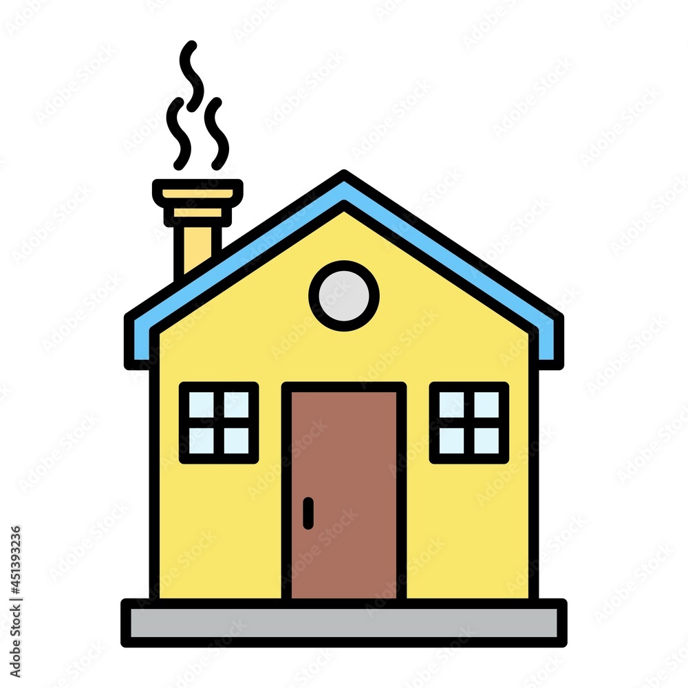 Vector Home Filled Outline Icon Design Vector Home Filled Outline Icon Design