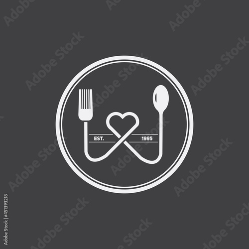 love eat logo suitable for your food and beverages business or related