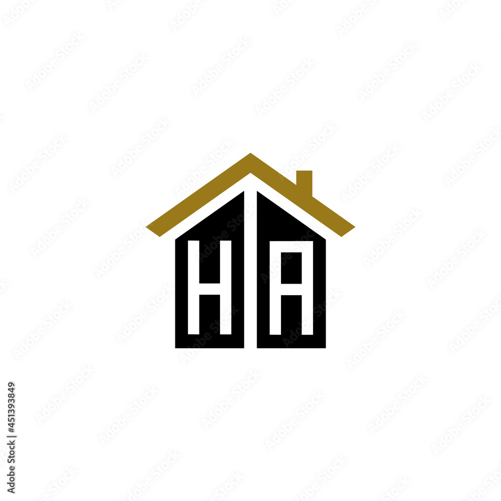ha home logo design vector luxury ha home logo design vector luxury