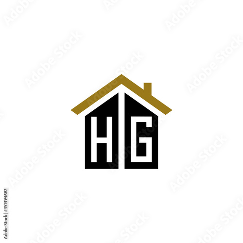 hg home logo design vector luxury 