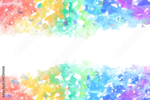空 雲 虹 水彩 ベクター 背景