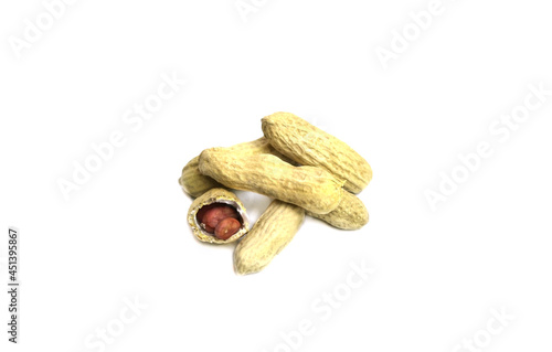 peanut fruits, on a white background, isolated,