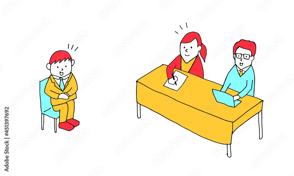 就職活動の面接のイメージイラスト Stock Vector Adobe Stock 就職活動の面接のイメージイラスト Stock Vector Adobe Stock