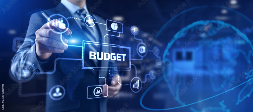 Budget planning business finance concept on virtual screen interface. Budget planning business finance concept on virtual screen interface.