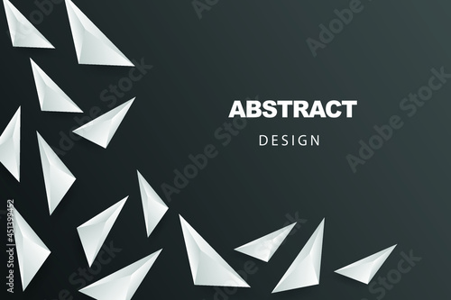  Vector illustration with volumetric triangles