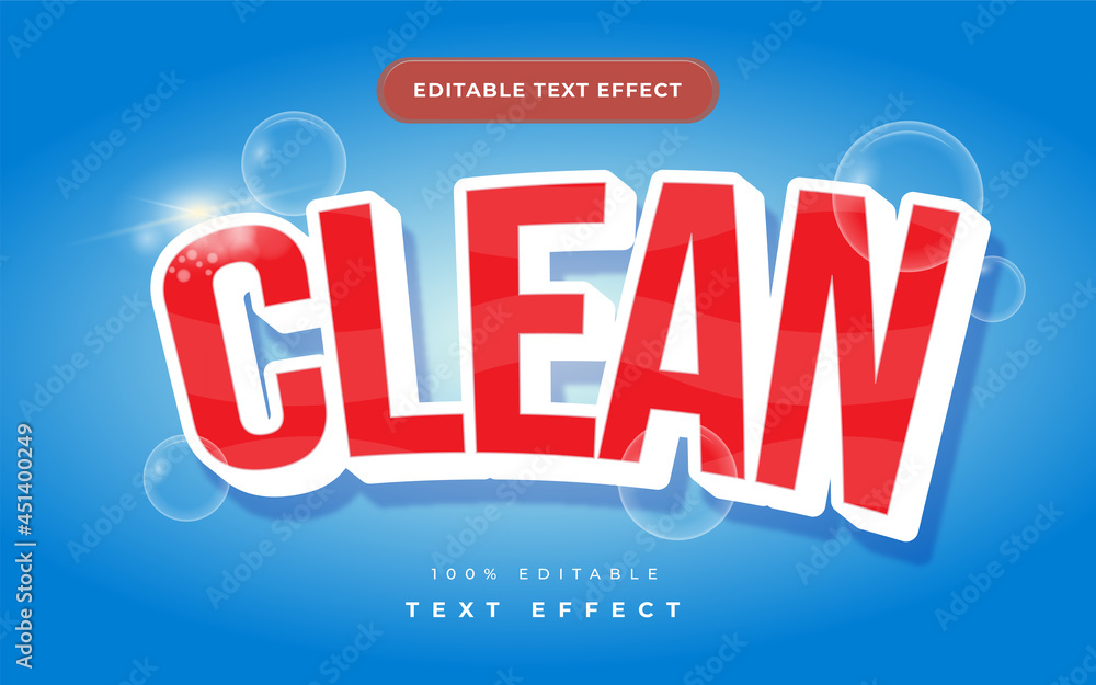 Clean text effect for illustrator
