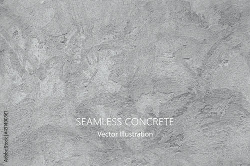 Seamless vector gray concrete texture. Stone wall background.
