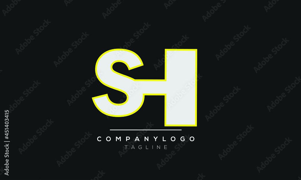 Abstract Letter Initial SH HS S Vector Logo Design Template Abstract Letter Initial SH HS S Vector Logo Design Template