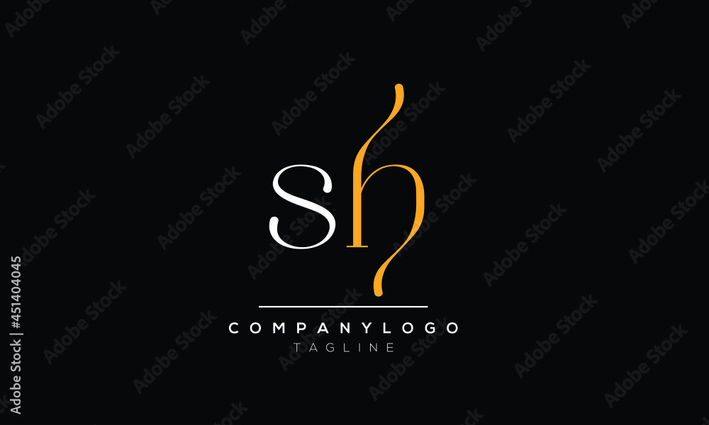 Abstract Letter Initial SH HS S Vector Logo Design Template Abstract Letter Initial SH HS S Vector Logo Design Template