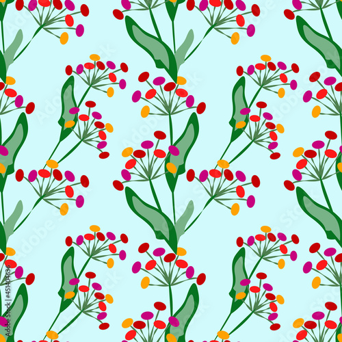Vector - abstract flowers seamless pattern.