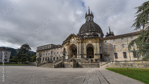 Loyola  Spain - 14 August 2021  Exterior views of the Sanctuary of Loyola Basilica  Basque Country  Spain