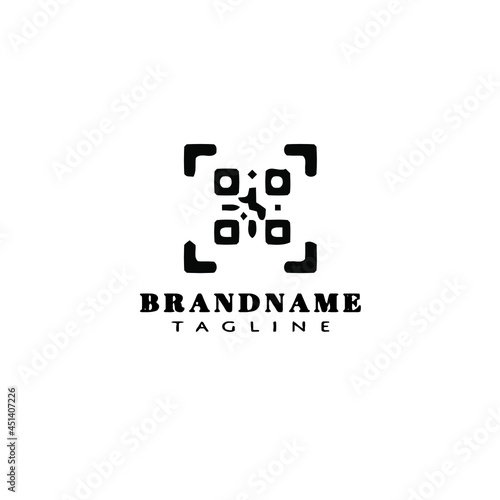 barcode scanners cartoon logo icon design template cute vector illustration