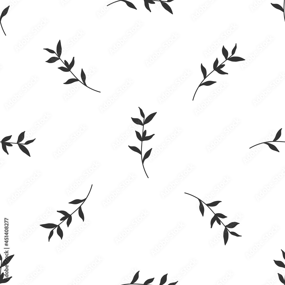 Hand drawn floral seamless pattern