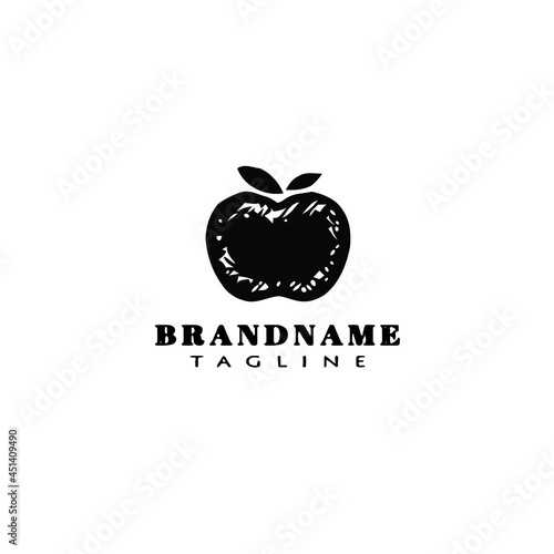 apple fruit logo icon design template vector illustration