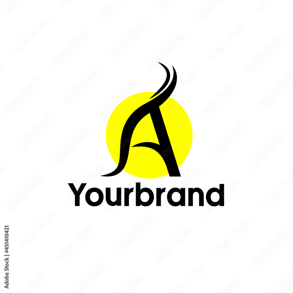Obraz premium minimalist and stylish letter A initials logo concept for your brand