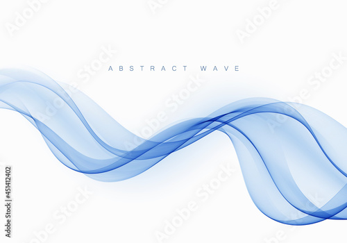 Blue abstract wave. Abstract vector background wave