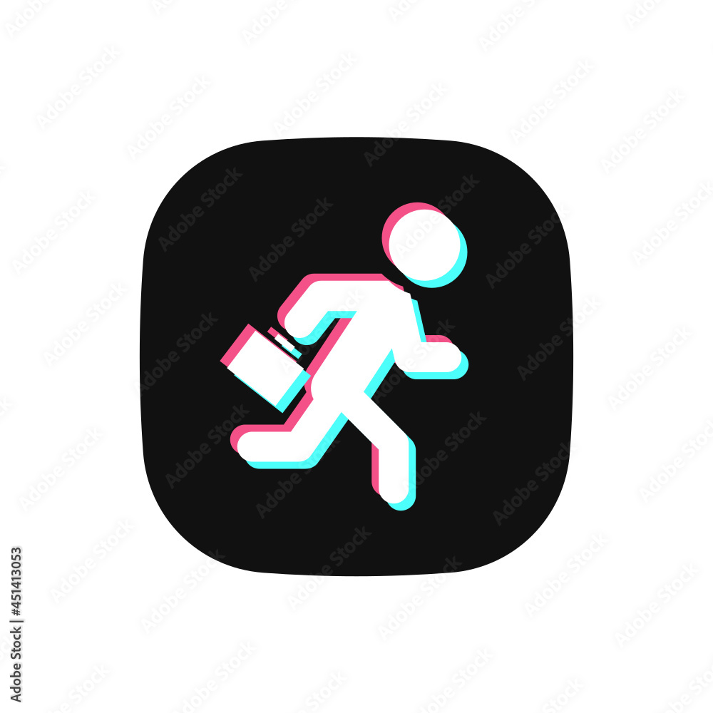 Businessman Running - Sticker Businessman Running - Sticker