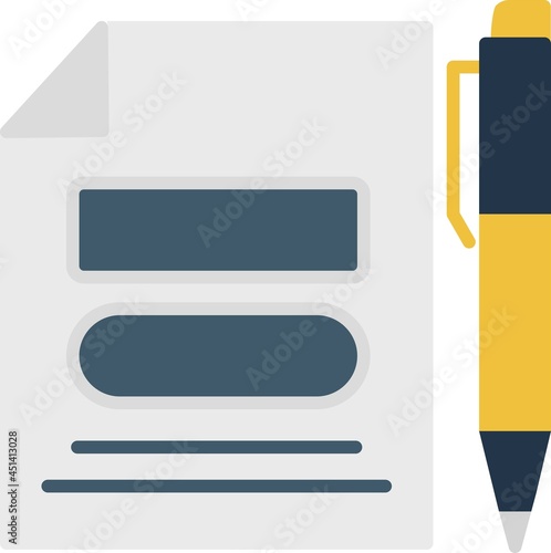 Agenda Flat Vector Icon Design