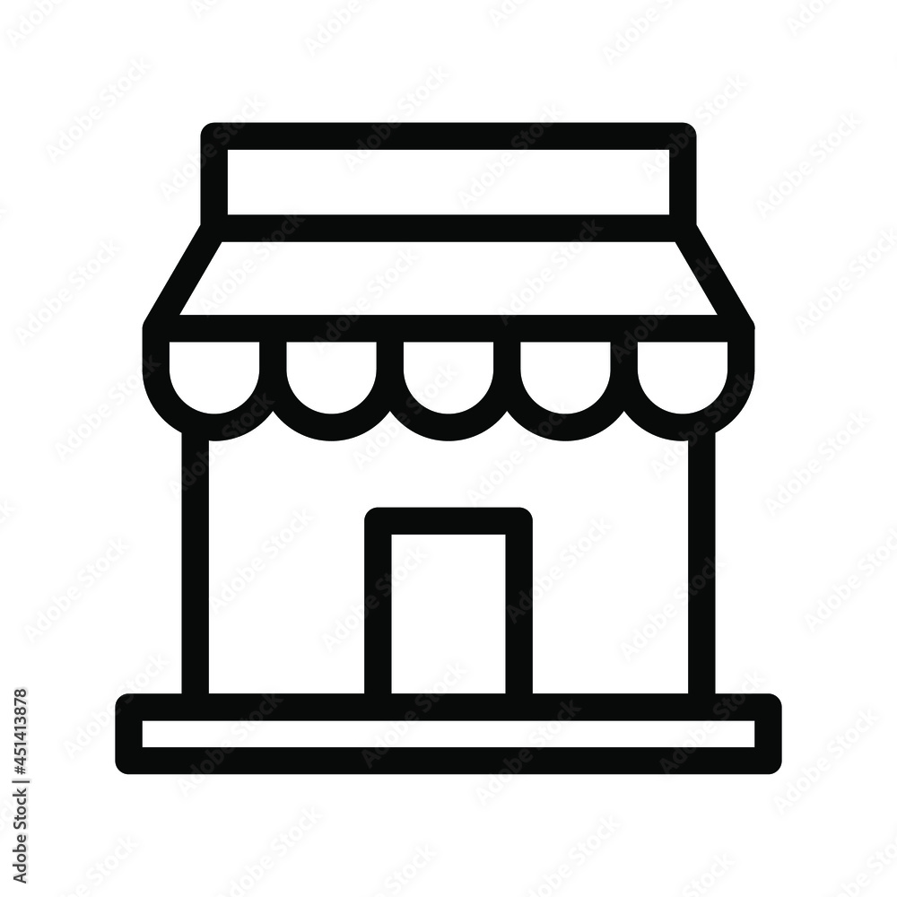 retailer line icon illustration vector graphic