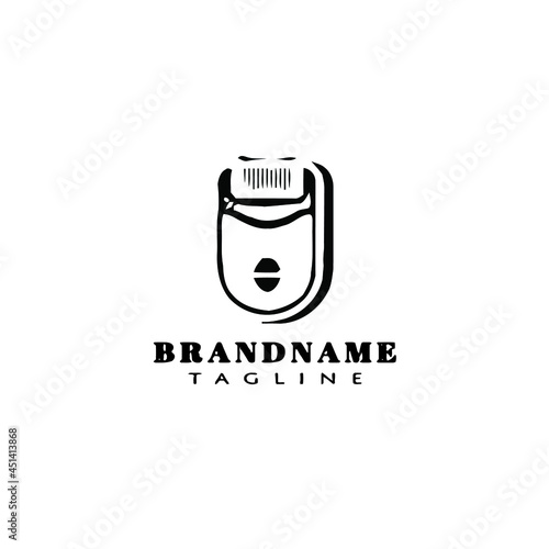 hair clippers logo cartoon black icon design vector