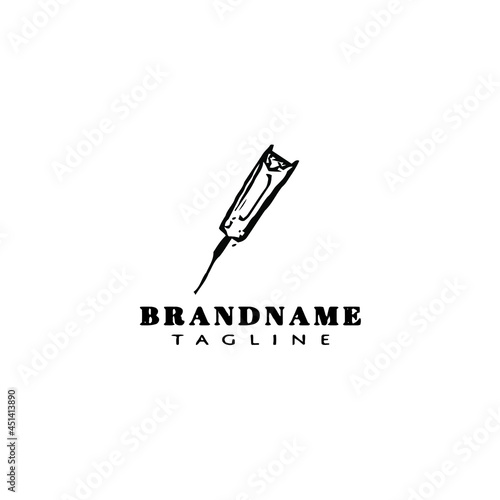 hair clippers logo cartoon black icon vector illustration