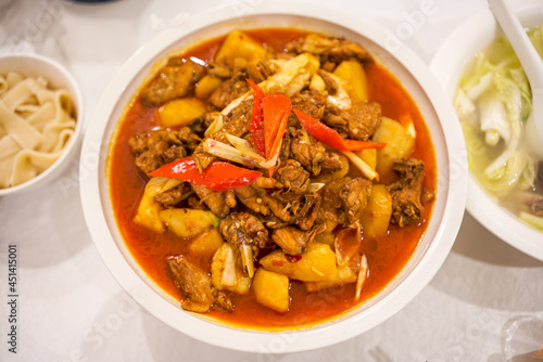 A delicious Chinese dish, Xinjiang potato chicken