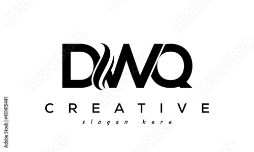 Letter DWQ creative logo design vector	 photo