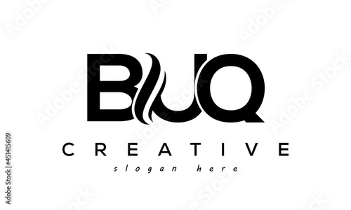 Letter BUQ creative logo design vector	 photo