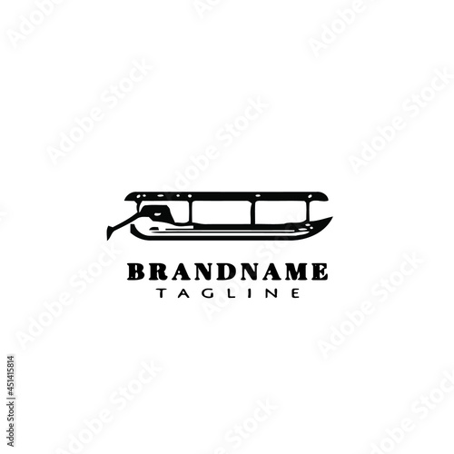 traditional boat logo icon design template vector cute illustration