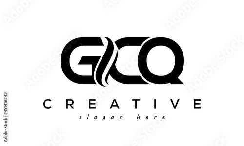 Letter GCQ creative logo design vector	 photo