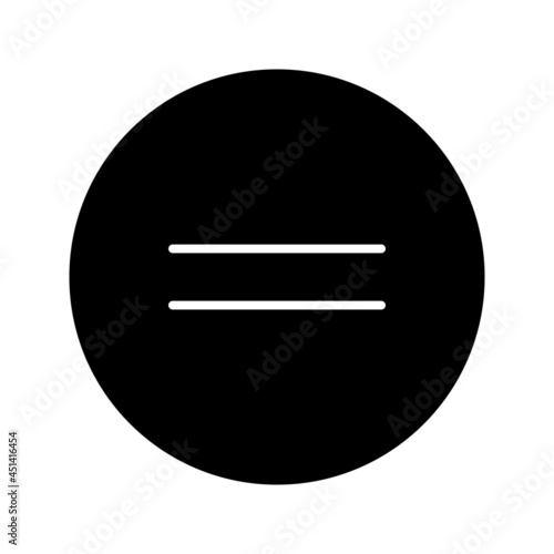 Unique Equal To Vector Glyph Icon