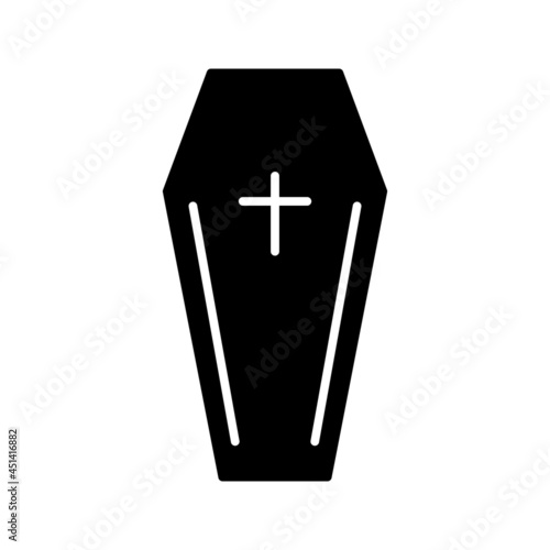 Unique Coffin Vector Glyph Icon