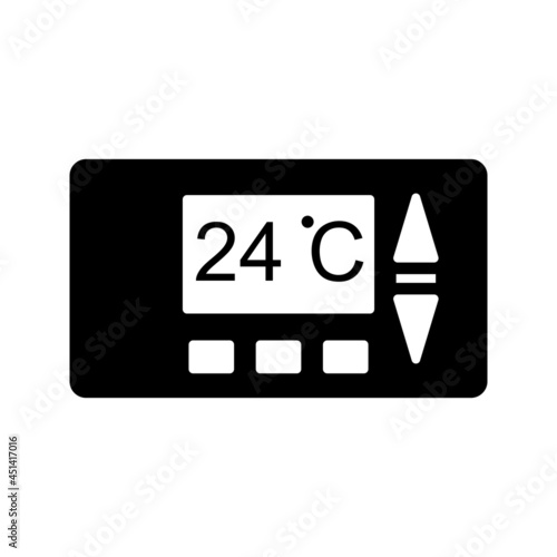 Unique Thermostat Vector Glyph Icon